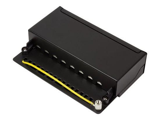 LOGILINK- Patch Panel Desktop Cat.6A STP 8 ports, Black, NP0018B