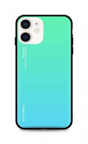 Kryt TopQ LUXURY iPhone 12 pevný duhový zelený 52600