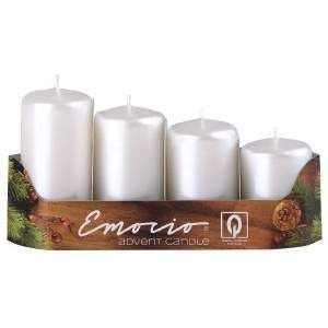 Svíčka stupně metal 4ks bílá