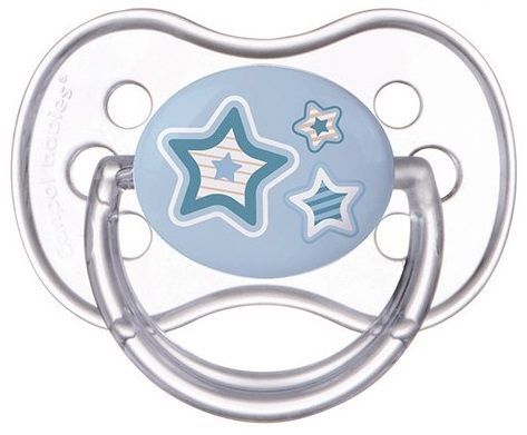CANPOL BABIES Dudlík silikonový symetrický 18m+ silikon Newborn Baby – modrý