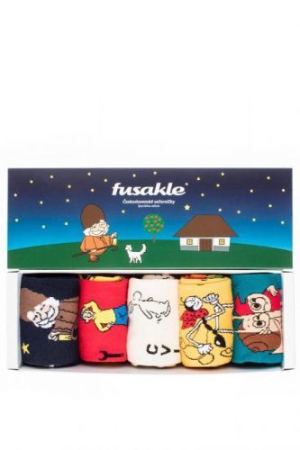 Vícebarevné ponožky v darčekové krabičce Večerníček - 5pack