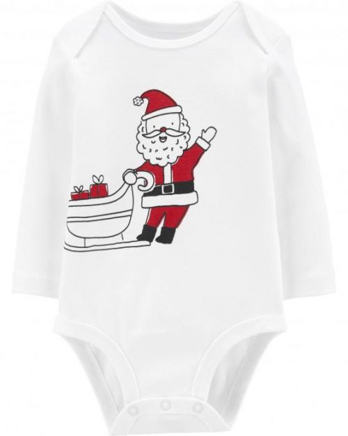 CARTER’S Body dlhý rukáv - Santa 1 ks, 3m,veľ.62