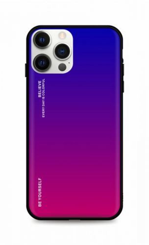 Kryt TopQ LUXURY iPhone 12 Pro Max pevný duhový fialový 53563