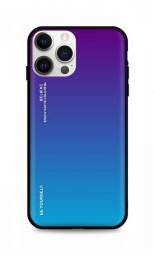 Kryt TopQ LUXURY iPhone 12 Pro Max pevný duhový purpurový 53562