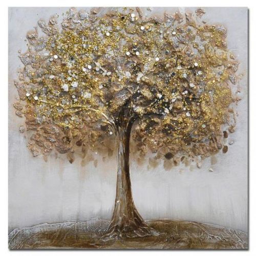 Monee OLEJOMALBA, stromy, 30/30 cm, - bílá, barvy zlata, světle šedá