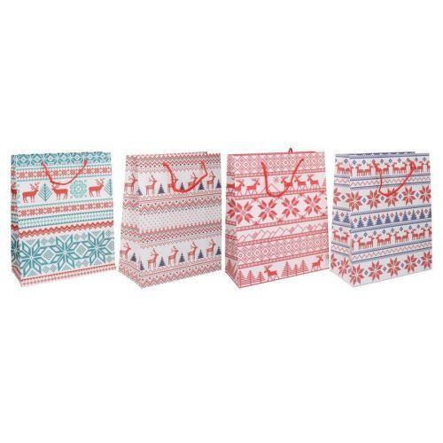 Dárková taška M 26x32x12cm Vánoce