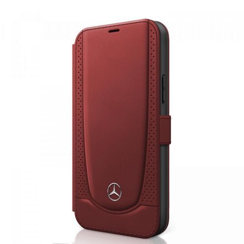 Mercedes Perforated flipové pouzdro MEFLBKP12SARMRE Apple iPhone 12 mini red