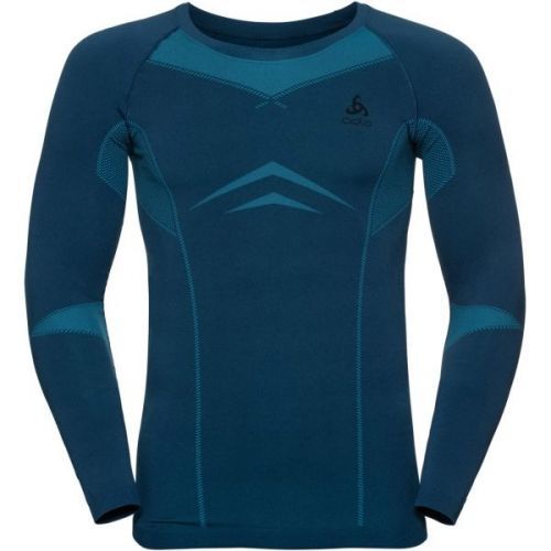 Odlo SUW MEN'S TOP L/S CREW NECK PERFORMANCE EVOLUTION WARM modrá L - Pánské triko