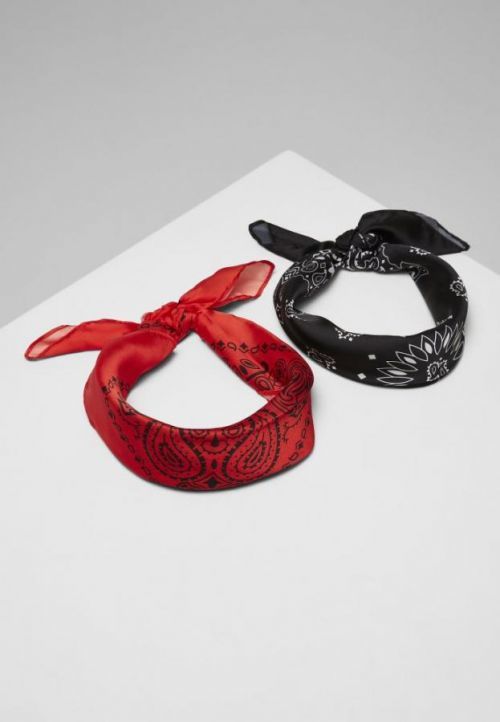 Satin Bandana 2-Pack - black/red