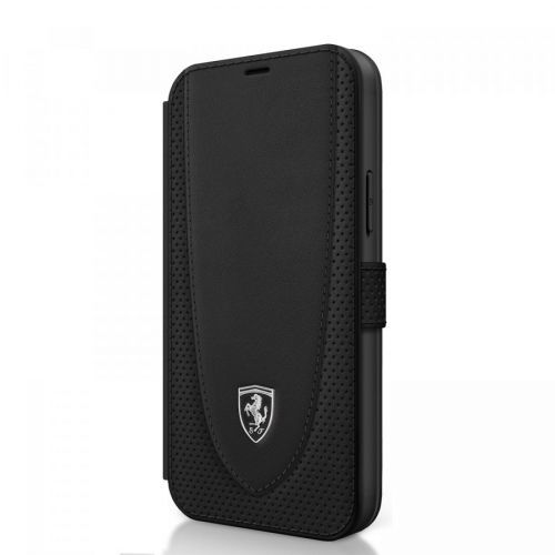 Ferrari Off Track Perforated flipové pouzdro FEOGOFLBKP12SBK Apple iPhone 12 mini black