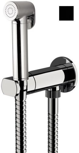 SAPHO Podomítková baterie s bidetovou sprškou, kulatá, progresivní kartuše, černá mat DB715