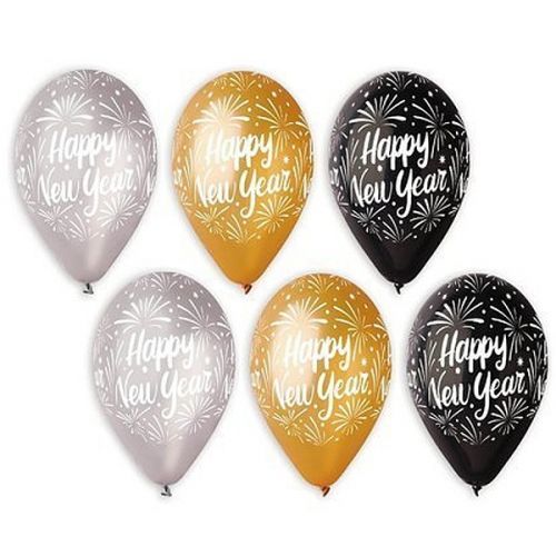 BALÓNKY latexové 30cm HNY, mix  25ks