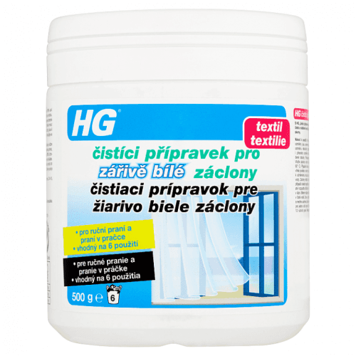 HG čisticí přípravek pro zářivě bílé záclony