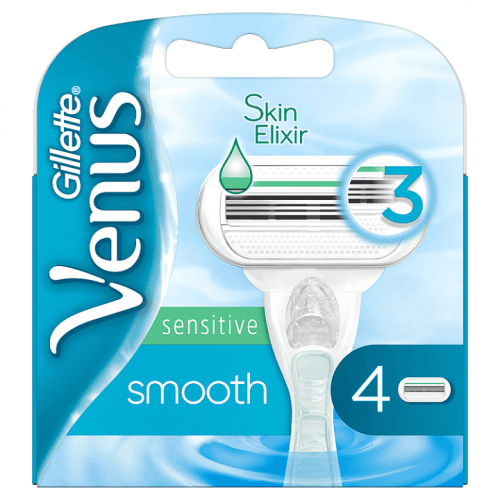 GILLETTE VENUS Venus Sensitive Smooth, Náhradní holicí hlavice 4 ks