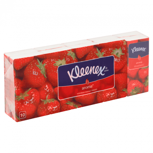 Kleenex Strawberry papírové kapesníčky 3-vrstvé 10 x 10 ks