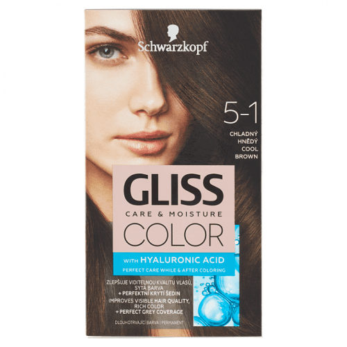 Schwarzkopf Gliss Color barva na vlasy Chladný Hnědý 5-1