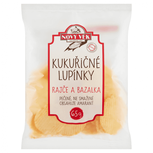 Nový Věk Kukuřičné lupínky rajče a bazalka 65g