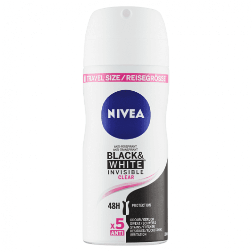 Nivea Antiperspirant ve spreji Invisible For Black & White Clear mini (Antiperspirant) 100 ml
