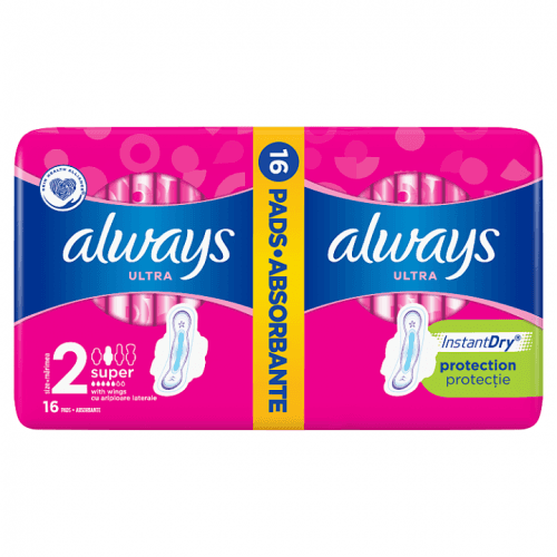 Always Ultra Super hygienické vložky s křidélky a jemnou vůní 16 ks pro ženy