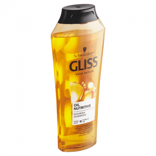 Schwarzkopf Gliss Oil Nutritive Shampoo regenerační šampon na dlouhé vlasy s roztřepenými konečky 400 ml pro ženy