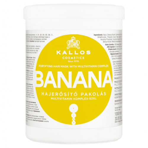 KALLOS Banánová posilující maska obsahující komplex vitamínů (Banana hair mask with multi-vitamin komplex) 1000 ml