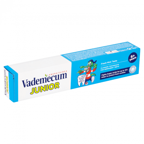 Vademecum Junior Spearmint 2v1 6+ dětská zubní pasta a ústní voda v jednom 75 ml
