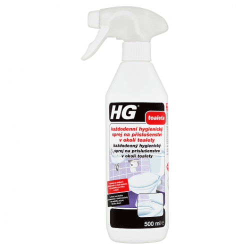 HG každodenní hygienický sprej na příslušenství v okolí toalety