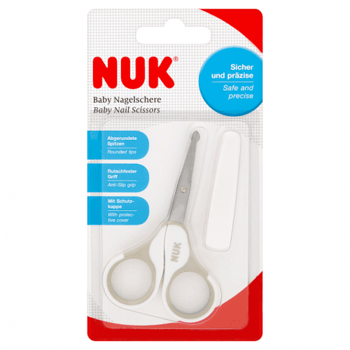 NUK Scissors dětské nůžky s kulatou špičkou Beige 1 ks