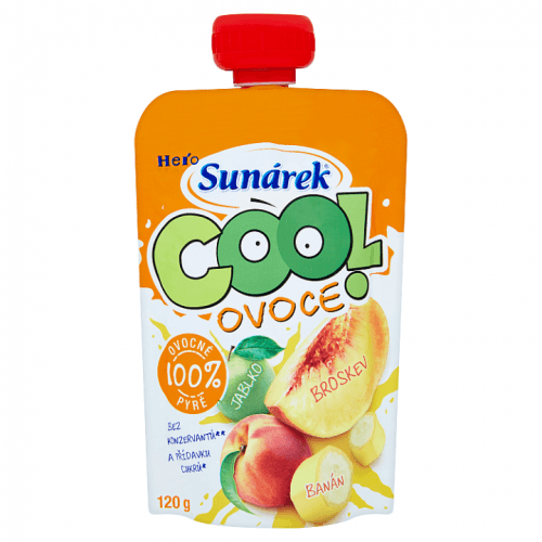 SUNAR Kapsička Cool ovoce broskev, banán, jablko 120 g