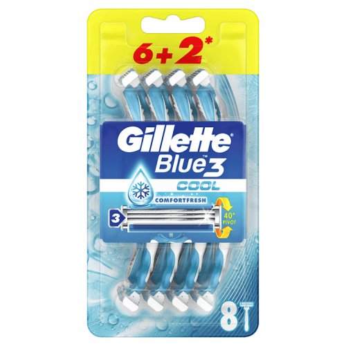 Gillette blue3 Sensitive Pánský Jednorázový Holicí Strojek 6+2 Ks