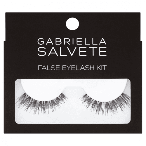 Gabriella Salvete False Eyelashes SPF30 dárková kazeta pro ženy umělé řasy 1 pár + lepidlo na řasy 1 g Black