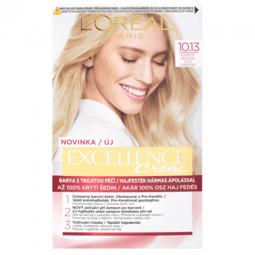 L'Oréal Paris Permanentní barva na vlasy Excellence Creme 10.13 nejsvětlejší pravá blond