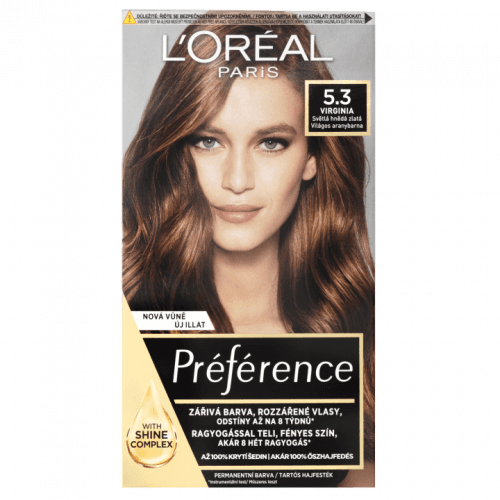L'Oréal Paris Barva na vlasy Préférense 5.3 Virginia Světlá hnědá zlatá