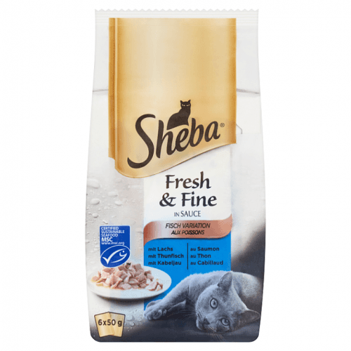 Sheba mini Fresh/Fine rybí výběr 6x50g ve šťávě  94