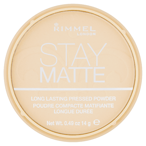 Rimmel London Stay Matte Long Lasting Pressed Powder 001 Transparent transparentní pudr s matujícím účinkem 14 g
