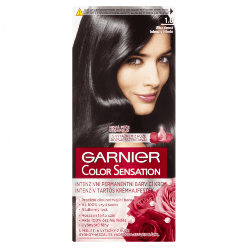 Garnier Color Sensation Intenzivní permanentní barvicí krém ultra černá 1.0