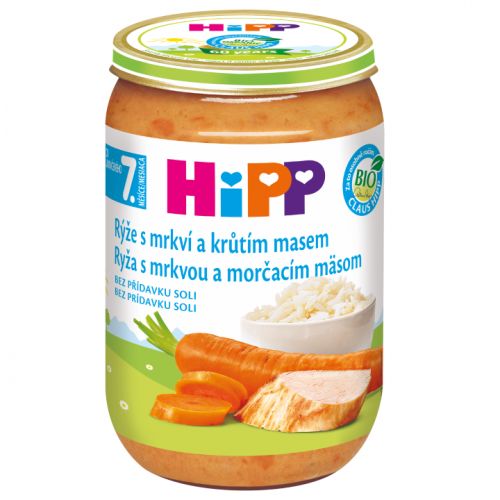 HiPP JUNIOR BIO Rýže s mrkví a krůtím masem 220g