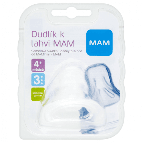 MAM Teat 3 4m+ savička pro mateřské mléko a umělou výživu