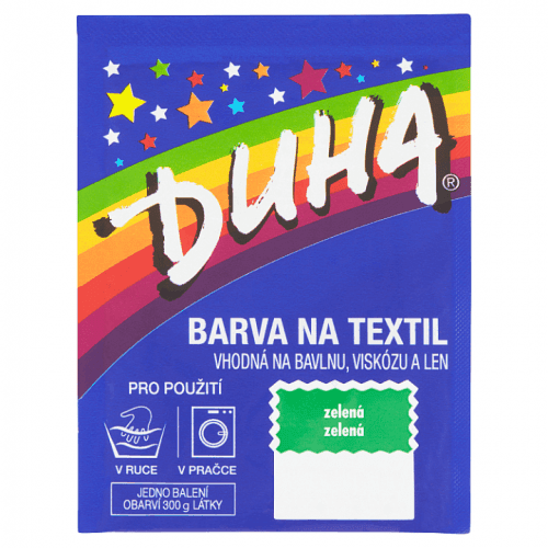 Duha textilní barva zelená 36