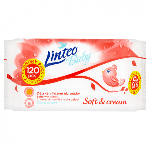 LINTEO Baby vlhčené ubrousky Care & Comfort 120ks