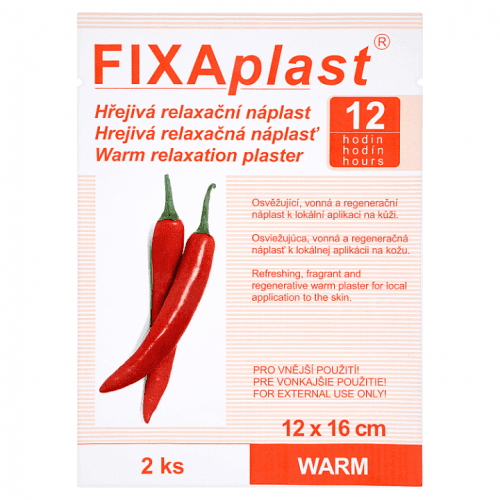 Hřejivá náplast Fixaplast WARM 12x16cm 2ks