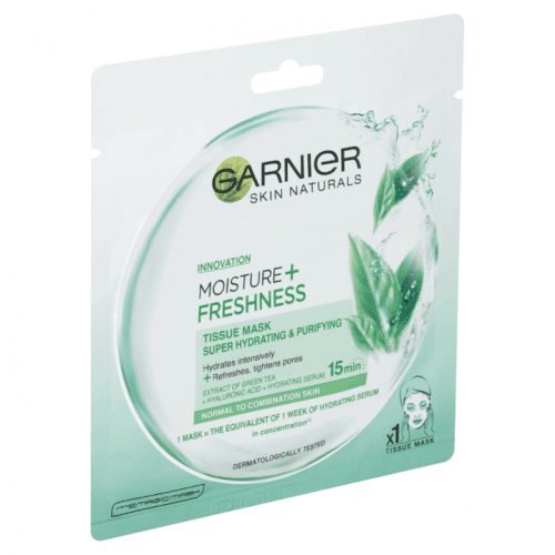 Garnier Superhydratační čistící pleťová maska se zeleným čajem Moisture + Freshness (Tissue Super Hydrating & Purifying  mask) 1 ks