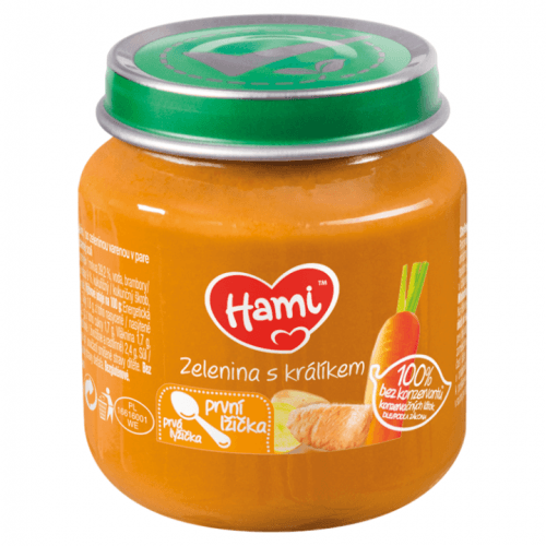 Hami masozeleninový příkrm Zelenina s králíkem první lžička 125g