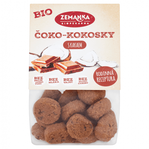 Biopekárna Zemanka Bio Čoko-kokosky s Fair Trade čokoládou 100 g