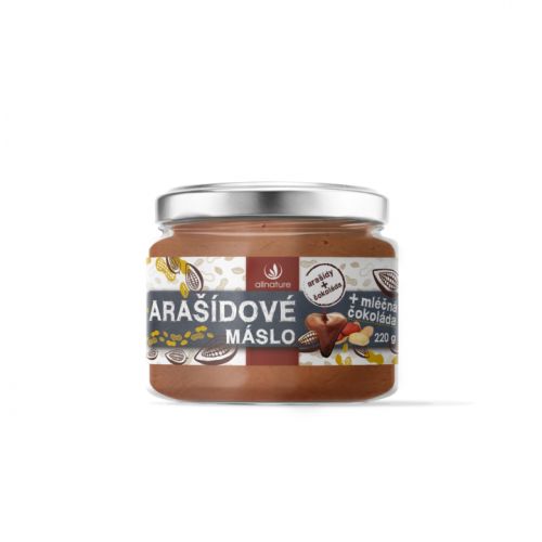 Allnature Arašídové máslo s mléčnou čokoládou 220 g