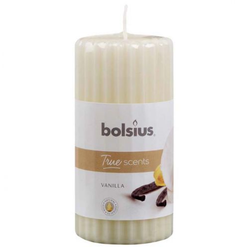 Bolsius Aromatic 2.0 svíčka rýhovaný válec  Vanilla 60x120