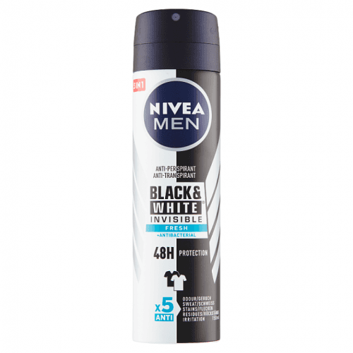 Nivea Antiperspirant ve spreji Invisible For Black & White Fresh Men (Anti-Perspirant For Men) 150 ml 2 ks