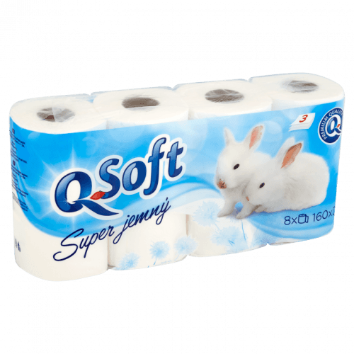 Q-Soft Toaletní papír super jemný 3 vrstvý 8 ks