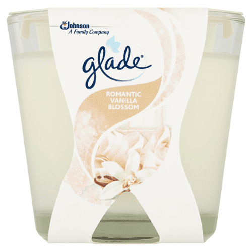 Glade Romantic Vanilla Blossom parfémovaná svíčka 224g