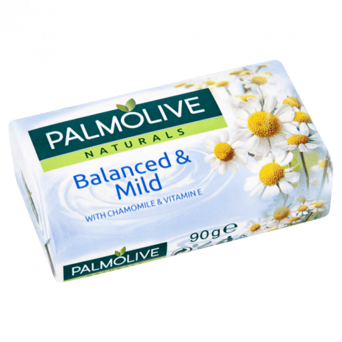 Palmolive Naturals Balanced & mild tuhé mýdlo s výtažkem z heřmánku a vitaminem E